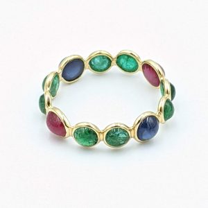 Emerald ruby blue sapphire