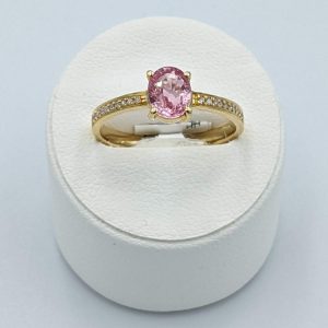Pink Sapphire micropave ring